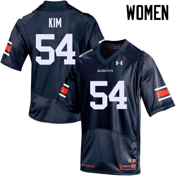 Women Auburn Tigers #54 Kaleb Kim College Football Jerseys Sale-Navy - Click Image to Close